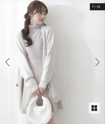 프로포션 바디 드레싱 미들 기장 로우 게이지 라메 가디건