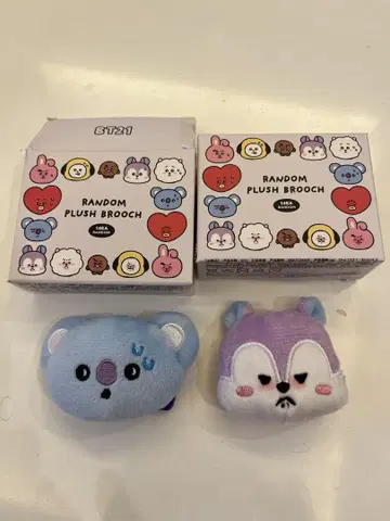 BT21 페이스 브로치 KOYA MANG 2개