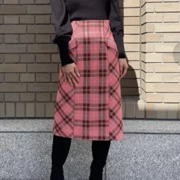 31 Sons de mode 컬러 체크 타이트 스커트
