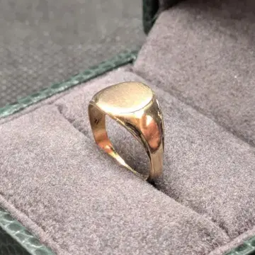 스털링 실버 925 3호 시그넷 반지 GF 에스포지토 골드