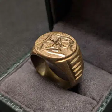 우크라이나 산 샘링 시그넷 반지 25호 놋쇠 빈티지 반지