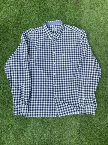 LACOSTE 체크 무늬 긴팔 셔츠 46
