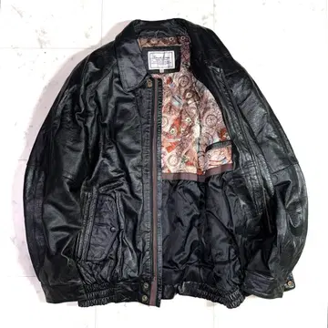 라무 가죽 자켓 스윙탑 천연 가죽 양가죽 도파데 블랙 L 사이즈