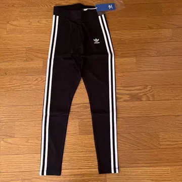 adidas 오리지널스 블랙 화이트 스트라이프 레깅스 미사용 새상품