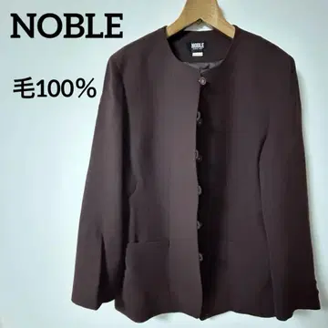 NOBLE 다크 브라운 노카라 자켓