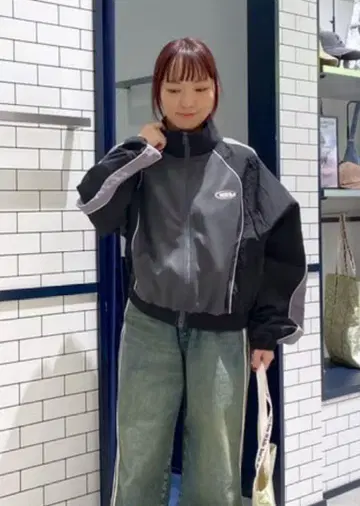 로데오 크라운 나일론 x 저리 트랙 자켓 크롭 기장
