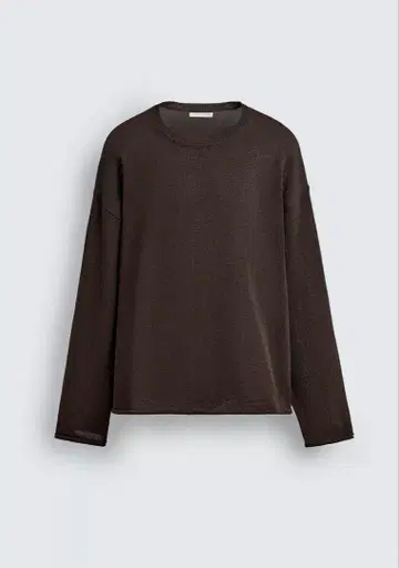 텍스처 소재 니트 다크 브라운 미사용 새상품