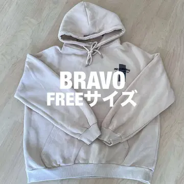 [ 새상품급 ] BRAVO 브라보 남성용 후드티 베이지 프리