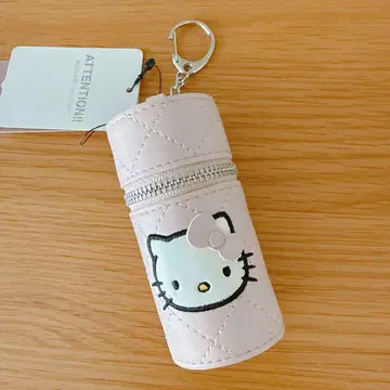 로리즈팜 헬로키티 me% 퀼팅립 파우치 키참