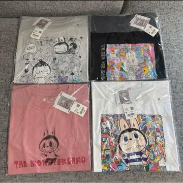 UNIQLO POPMART UT 러브브 유니클로 M 4장 세트