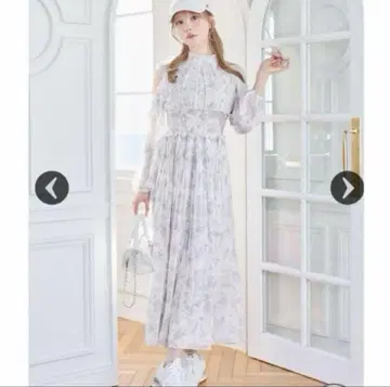 공식 완판 로얄 플뢰르 롱 원피스 미셸 마카롱 그레이