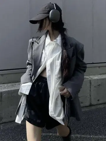 [ melt the lady ] plain jacket gray