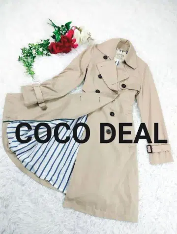 [ 새상품급 ] 코코딜 COCODEAL 트렌치코트 벨트 포함 카멜