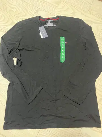 TOMMY HILFIGER 블랙 긴팔 티셔츠 XL