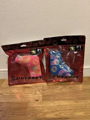 미사용 새상품 ODYSSEY 퍼터 커버 2개 세트 블레이드형 블루 핑크