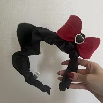리본 포함 머리띠 블랙 키티 최종 가격 인하