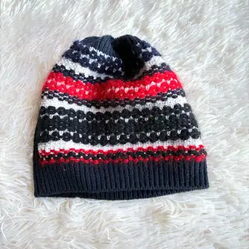 비니 니트 모자 모헤어 오로라 일본제 복슬복슬 포근포근 네이비