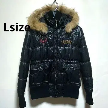 GROWSORD 후드 부착 점퍼 라이더 자켓 다운풍 아우터 L
