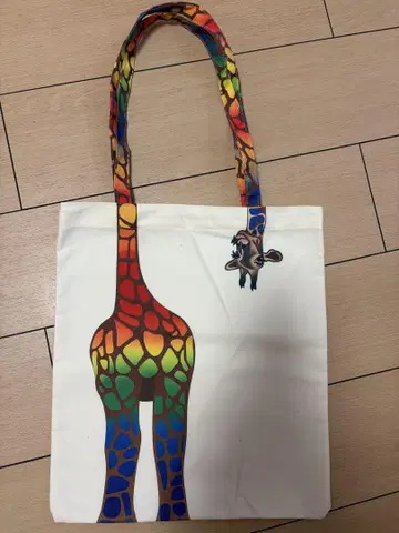 간사이 만박 회장 한정판 리베리아 파빌리온 토트백 기린 애니멀 에코백