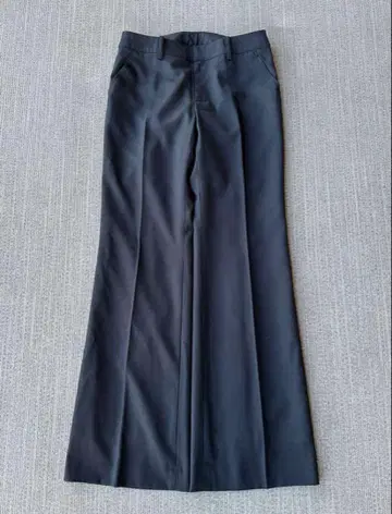 pin stripe pattern low rize flare slacks