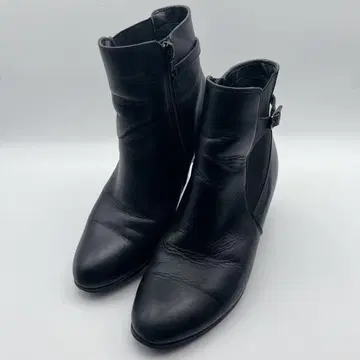 리걸 포브 사이드 고어 부츠 벨트 와이드 힐 23cm 블랙