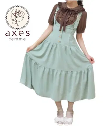 axes femme 티어드 점프 스커트 원피스 택 포함 미사용 새상품 M