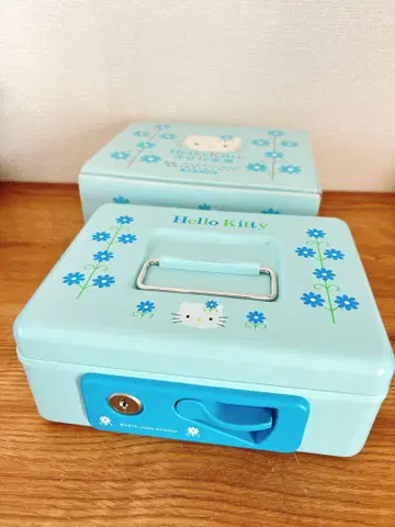 레어! Hello Kitty 열쇠 달린 손가방 금고 2000년식 컴팩트