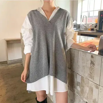 셔츠 원피스 베스트 set