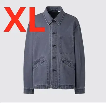 UNIQLO U 오버 사이즈 데님 자켓 XL 그레이