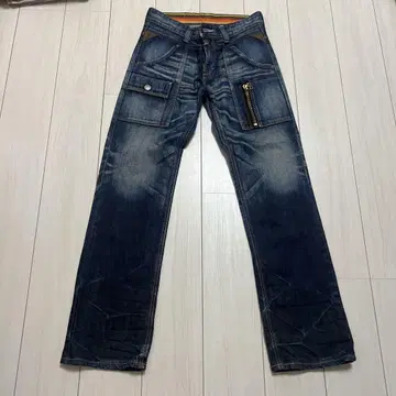 EDWIN BTB512 블루 트립 스트레이트 데님 청바지 32