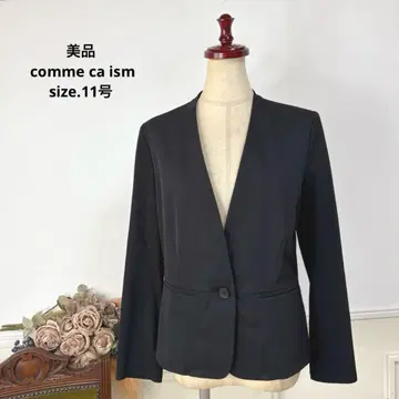 새상품급 comme ca ism 블랙 노카라 자켓