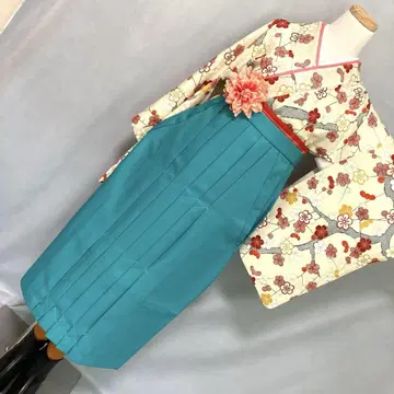 졸업식 하카마 스카이블루 끈 아랫길이 91cm