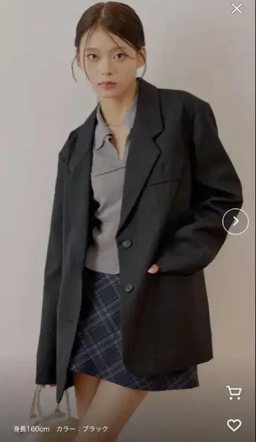 Chico 빅 숄더 루즈 싱글 자켓 블랙