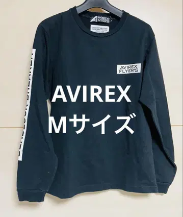 AVIREX FLYERS 아비렉스 롱T M 사이즈 블랙