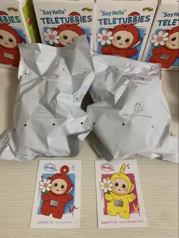 텔레토비즈 봉제 인형 팝마트 옐로우 컬러, 빨간색 2세트