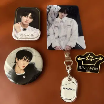 JUNGWON 배지 키링 세트 스마트폰 홀더
