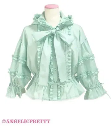 Classic Frill 후드 부착 블라우스 새상품