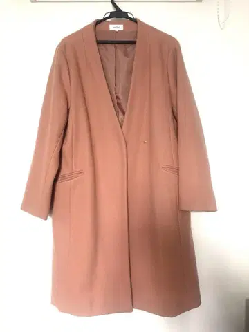 더스티 핑크 롱 코트