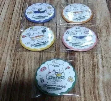 산리오 하나마루 유령 카페 한정판 캔뱃지 5개 세트