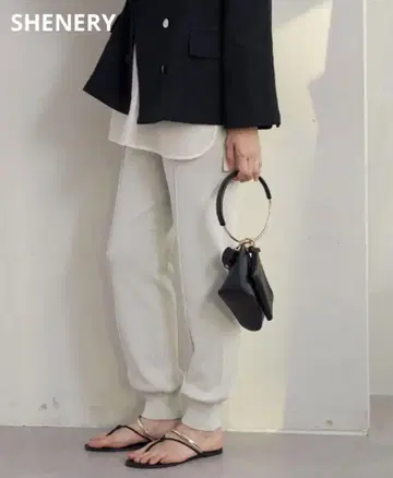[새상품] SHENERY 시너리 니트 조거 팬츠 라이트 그레이