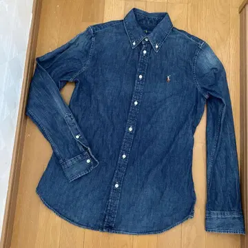 랄프 로렌 컬러 포니 데님 버튼 다운 셔츠