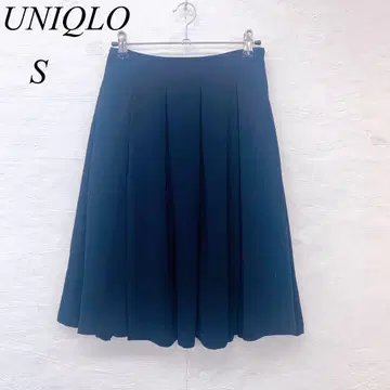 e5416 [유니클로] 플리츠 스커트 S 허리밴딩 있음 고급스러운 실루엣