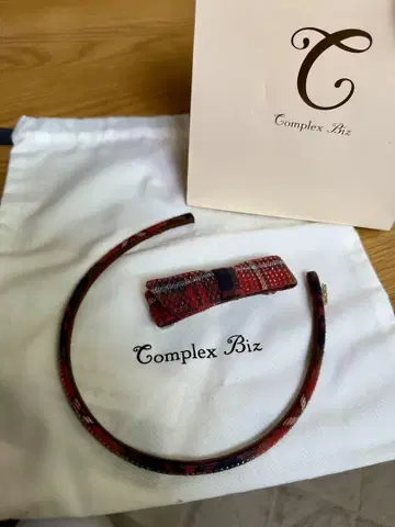 Complex Biz 체크 머리띠와 머리핀 컴플렉스 비즈