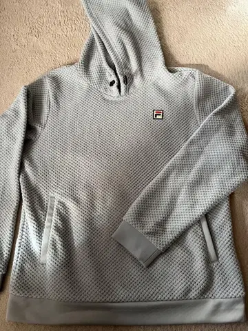 FILA 후드 부착 메쉬 후드티 XL 그레이