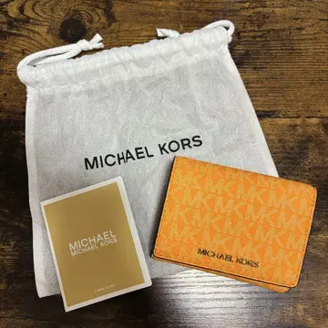 MICHAEL KORS 3단 폴더형 지갑 오렌지 키케이스 세트