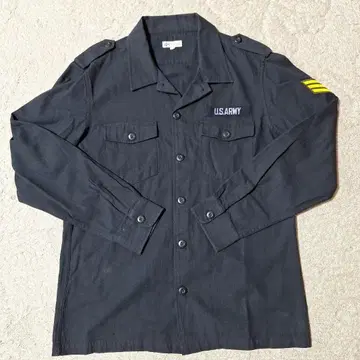 NaturalSTORY U.S. ARMY 와펜 긴팔 셔츠 블랙