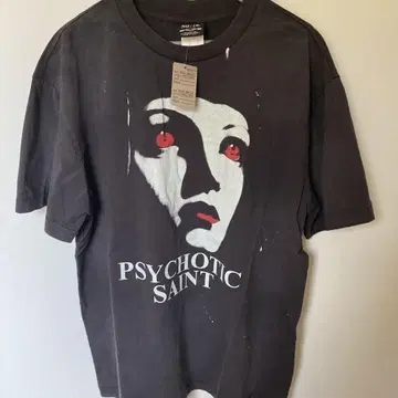 PSYCHOTIC SAINT T셔츠 M BLACK 빈티지 가공
