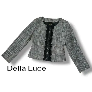 Della Luce 트위드 노카라 자켓 히요 비쥬 시치고산