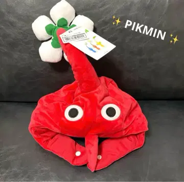 피크민 코스프레 모자 빨간색 피크민 새상품