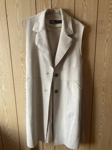 [새상품급] ZARA 자라 베이지 스웨이드 베스트 S 사이즈 지레 도